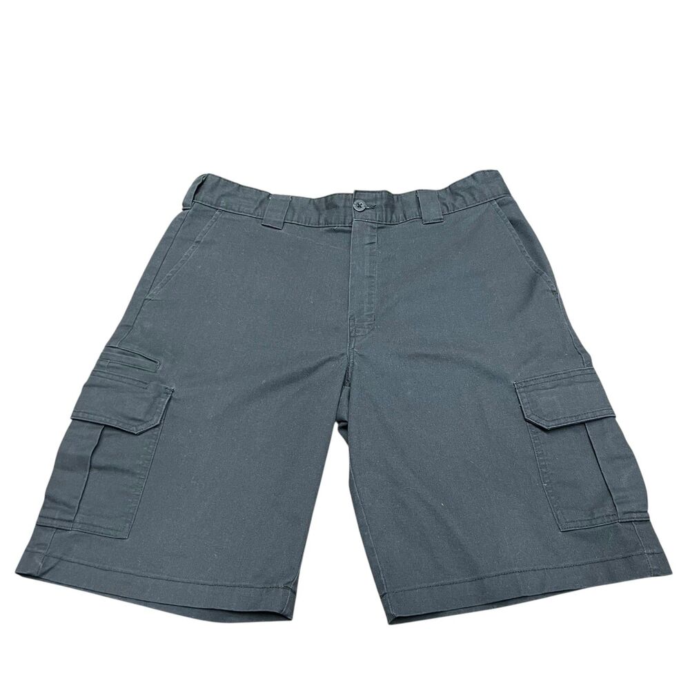 Dickies Flex Cargo Shorts Mens 36 Relaxed Fit Black Pockets Twill Workwear